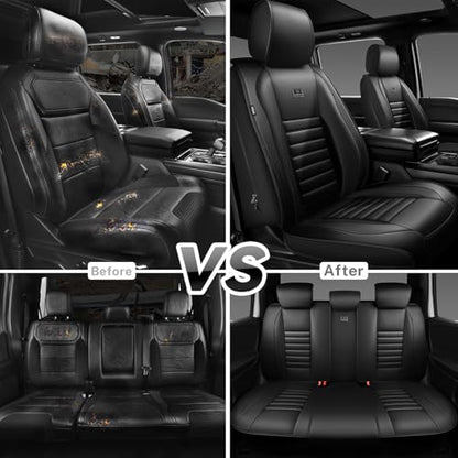 Nappa Leather Car Seat Covers Full Set