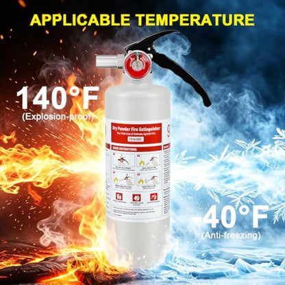 2 Pack ABC Fire Extinguishers with Mount (2 Count)