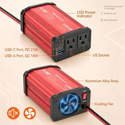 300W Car Power Inverter 12V DC to 110V AC Car Inverter