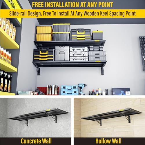 1.3x4ft Adjustable Rail Type Folding Storage Rack Shelf