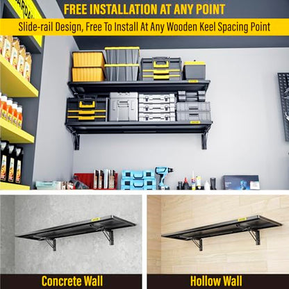 1.3x4ft Adjustable Rail Type Folding Storage Rack Shelf
