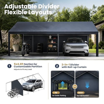 13x24ft Portable Garage Carport