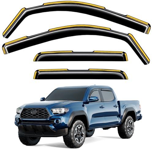 in Channel Window Visors Rain Guards for Toyota Tacoma 2016