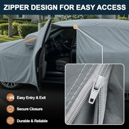 16 Layers Hatchback Car Cover Waterproof All Weather Heavy Duty