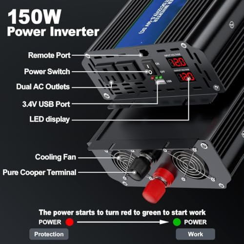 3000W Power Inverter 12V DC to 110V