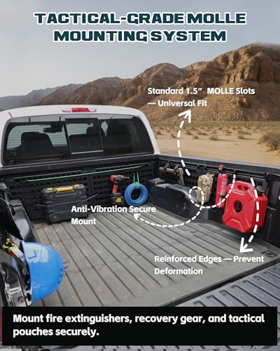 Truck Bed Side MOLLE Panels Fit for 3rd Gen Tacoma 2016