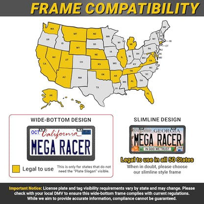 Premium Carbon Fiber Design License Plate Frame