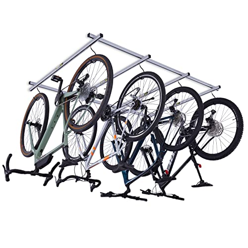 Glide Bike Storage Ceiling Rack Grey