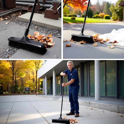 18" Push Broom for Deck Driveway Patio Garage