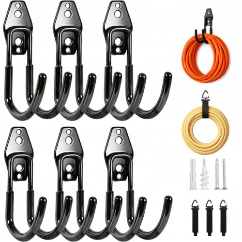 Garage Tool Hooks Wall Mount (6 Count)