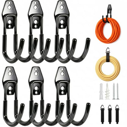 Garage Tool Hooks Wall Mount (6 Count)