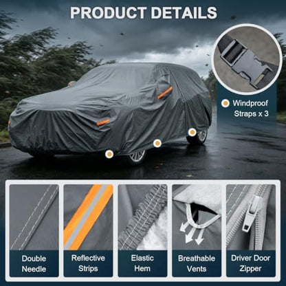 16 Layers SUV Car Cover Waterproof All Weather Heavy Duty
