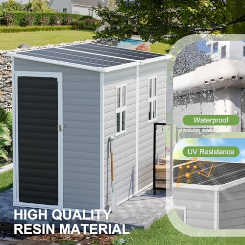 8x4x6 FT Resin Lean to Shed