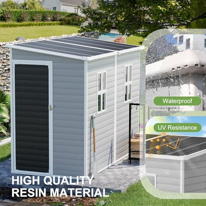 8x4x6 FT Resin Lean to Shed