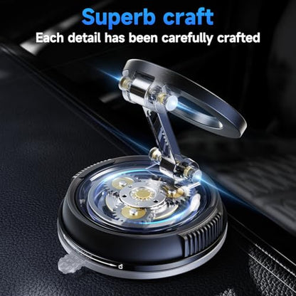 Car Phone Holder for Magsafe [78+LBS Strongest Suction & 2400gf Strongest Magnetic] 360° Adjustable Car Phone Mount