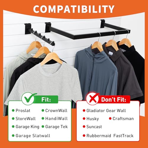 12 Pack Slatwall Accessories Kit with U (12 Count)
