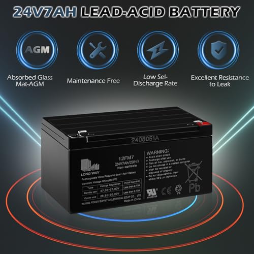 24V 7AH Battery for 24 Volt Ride on Cars Toys