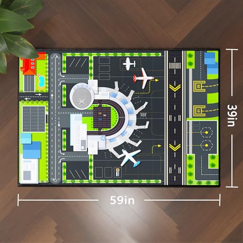 Airport Rug for Boys Playroom (16.25 Sq Ft)