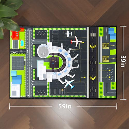 Airport Rug for Boys Playroom (16.25 Sq Ft)