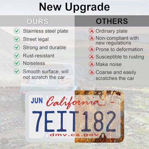 4 Holes Stainless Steel License Plate Frames
