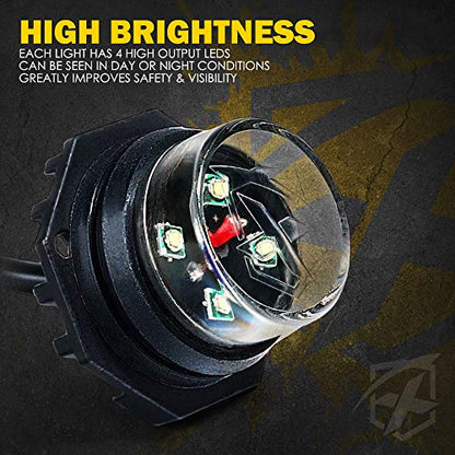 Amber LED Hideaway Strobe Lights Kit