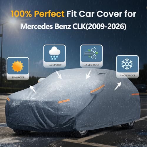 Waterproof Benz CLK 200 280 320 350 430 500 Car Cover with Breathable Vents