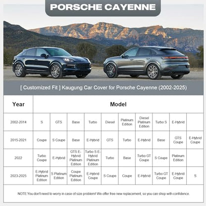 Waterproof Car Cover Custom Fit Porsche Cayenne 2002