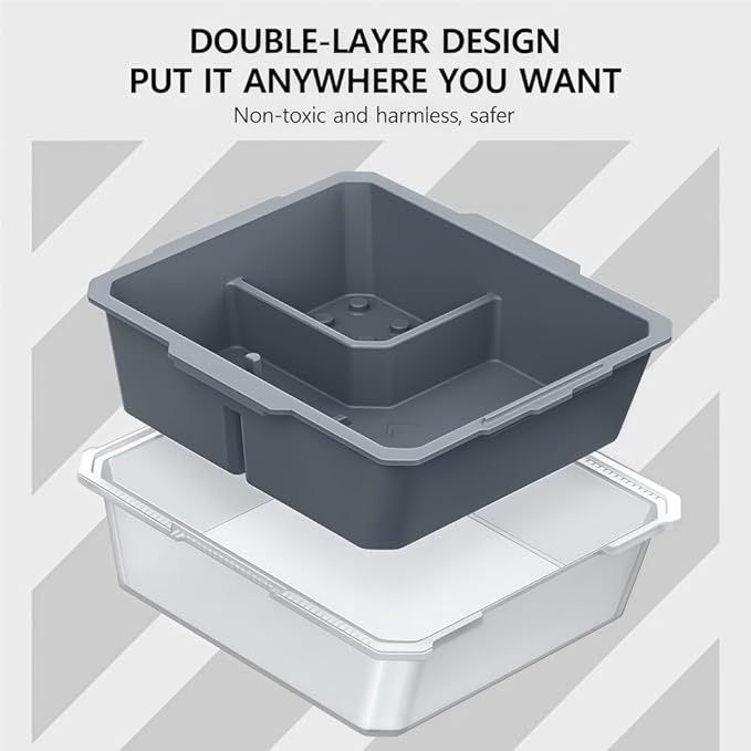 GGCLIMAX Center Console Organizer Compatible with Tesla Model Y 2021-2024 Model 3 2021-2023 Double-Layer Hidden Drawer Armrest Storage Tray With Micro-Frosted PC Silicone