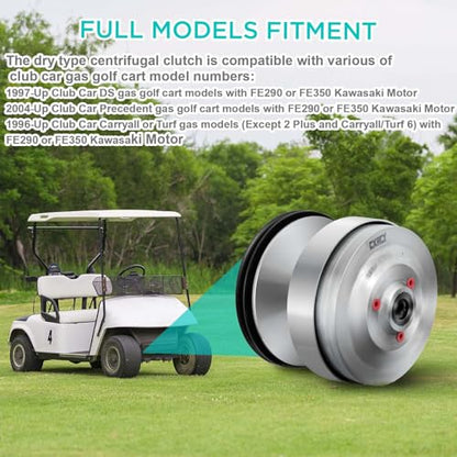 Club Car Gas Golf Cart Drive Clutch DS Precedent Primary Clutch Dry Centrifugal Clutch Compatible With Max 5000 R.P.M Replace Nivel 5700