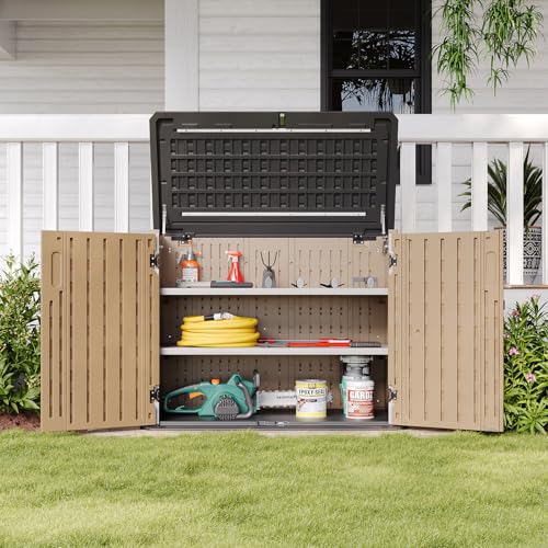 Outdoor Storage Cabinet 35 Cu.Ft 2 Shelves