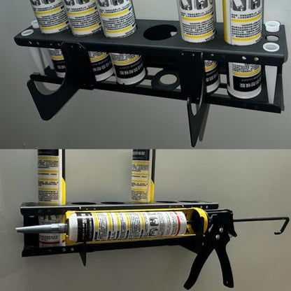 Caulking Tube and Gun Holder Storage Rack Organizer