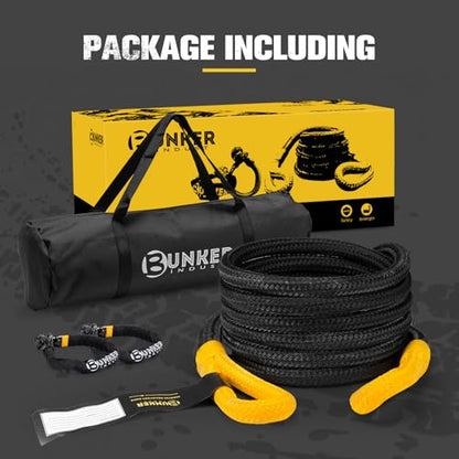 1.25"×20ft Kinetic Recovery Rope with 2 Soft Shackle Kit