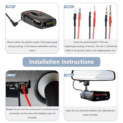 13.8" Radar Detector Hardwire Power Cord