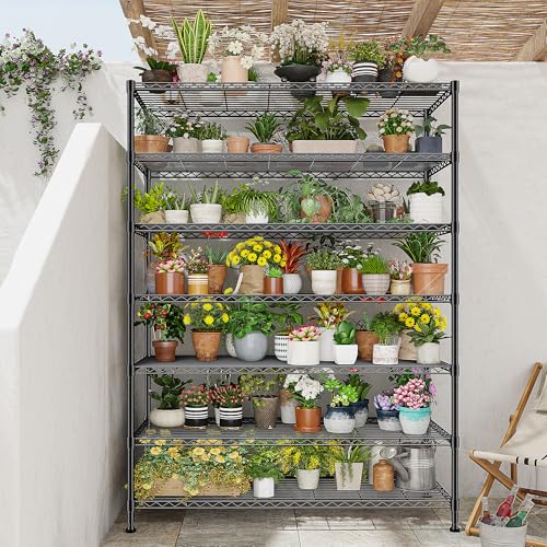 82.6" H 7 Tier Metal Shelving Unit 1400LBS Adjustable Shelves (7 Count)