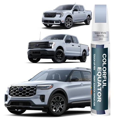 A3 Space White Metallic Touch Up Paint for Ford