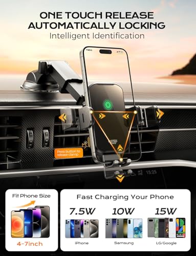 Wireless Car Charger Phone Holder Mount