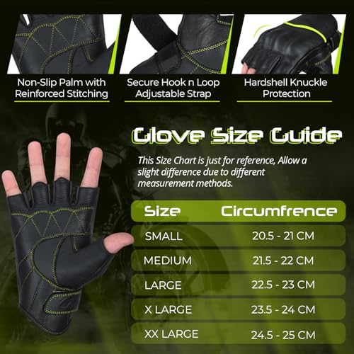 Motorcycle Gloves Men's Leather Motorbike Gloves Touchscreen Function