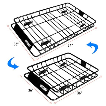 Roof Rack Cargo Basket 54"X36"with Cargo Bag and Net