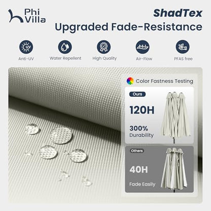 15ft Large Outdoor Patio Umbrella with Base Included