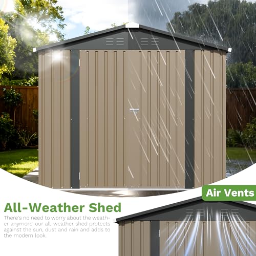 8x8 FT Outdoor Storage Shed