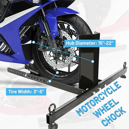 Motorcycle Wheel Chock Stand Upright 1800 LBS