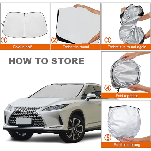 Foldable Front Windshield Sunshade fit for Lexus RX 350 450h 2016