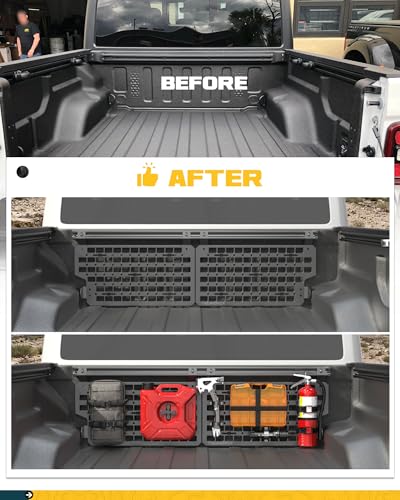 5ft Short Truck Bed Side MOLLE Panel Fit for Jeep Gladiator JT