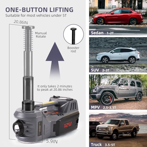 Portable Electric Car Jack 5 Ton 12V Hydraulic Car Jack Set