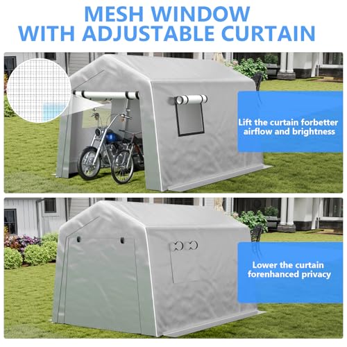 8x10 ft Carport Heavy Duty Tent with Roll