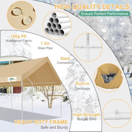 Carport 12x20ft Heavy Duty Portable Garage
