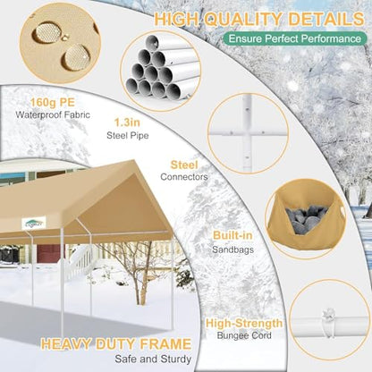 Carport 12x20ft Heavy Duty Portable Garage