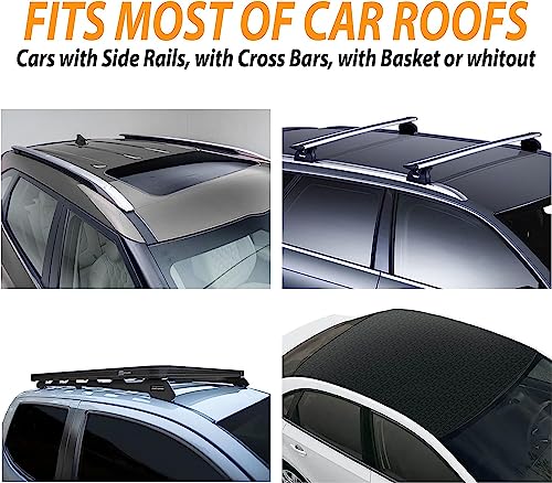 Zone Tech 21 Cubic Feet Car Rooftop Cargo Bag Carrier Soft Shell Waterproof Protective Tear and Dust Resistant Includes 6 Hooks
