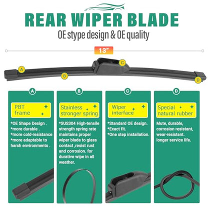 Windshield Wiper Blades Replacement for Kia Forte5 2014