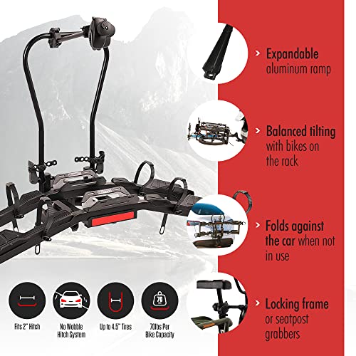 Destination E Hitch Bike Rack with Ramp for 2 Bikes (2 Count)